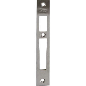 Gâche plate ISEO centrale inox pour Electa - 24x3x180 mm - 38030