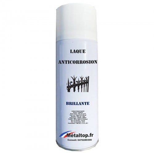Laque Anticorrosion - Metaltop - Rouge vin - RAL 3005 - Bombe 400mL