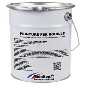 Peinture Fer Rouille - Metaltop - Brun argile - RAL 8003 - Pot 5L