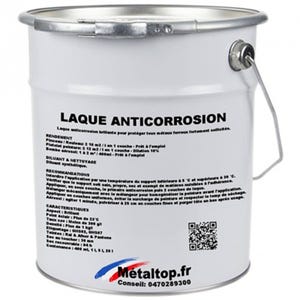 Laque Anticorrosion - Metaltop - Bleu gentiane - RAL 5010 - Pot 25L