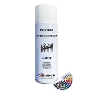 Peinture Anticorrosion - Metaltop - Gris clair - RAL 7035 - Bombe 400mL
