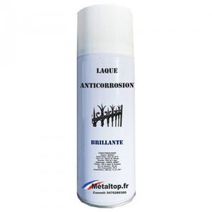 Laque Anticorrosion - Metaltop - Aluminium blanc - RAL 9006 - Bombe 400mL