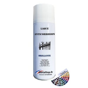 Laque Anticorrosion - Metaltop - Blanc pur - RAL 9010 - Bombe 400mL