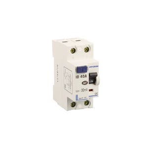 Interrupteur différentiel 40A - 1P+N - 30mA - type AC - Eur'ohm 23040