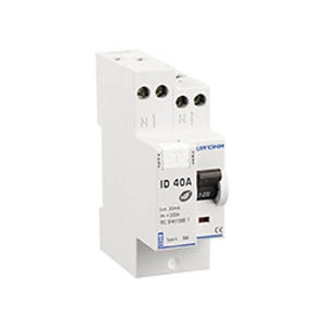 Interrupteur différentiel 1P+N 30mA connexion haut/haut Classe A 40A - 2 modules
