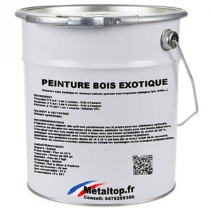 Peinture Bois Exotique - Metaltop - Rouge tomate - RAL 3013 - Pot 5L