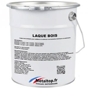 Laque Bois - Metaltop - Orange de sécurité - RAL 2010 - Pot 5L