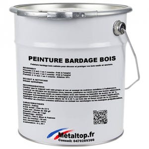 Peinture Bardage Bois - Metaltop - Gris fer - RAL 7011 - Pot 5L