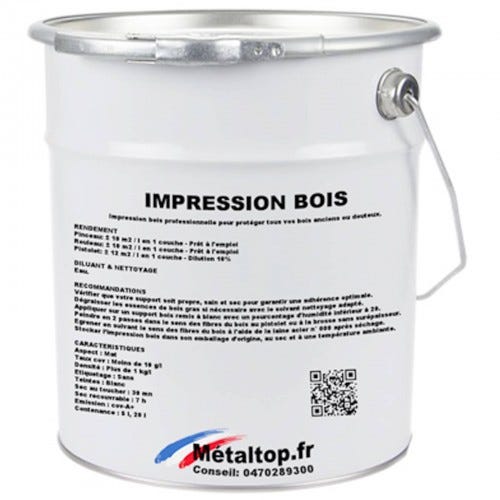 Impression Bois - Metaltop - - Pot 5L
