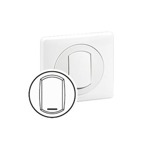 Legrand 067805 Enjoliveur Céliane Blanc Pour Commandes D'éclairage Simples Avec Porte-étiquette