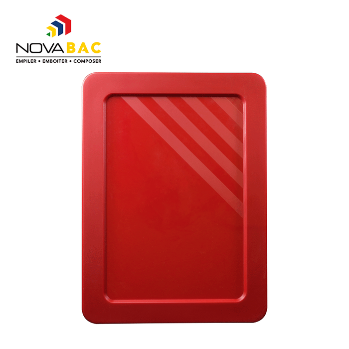 Couvercle pour bacs gerbables Novabac coloris rouge 30 litres