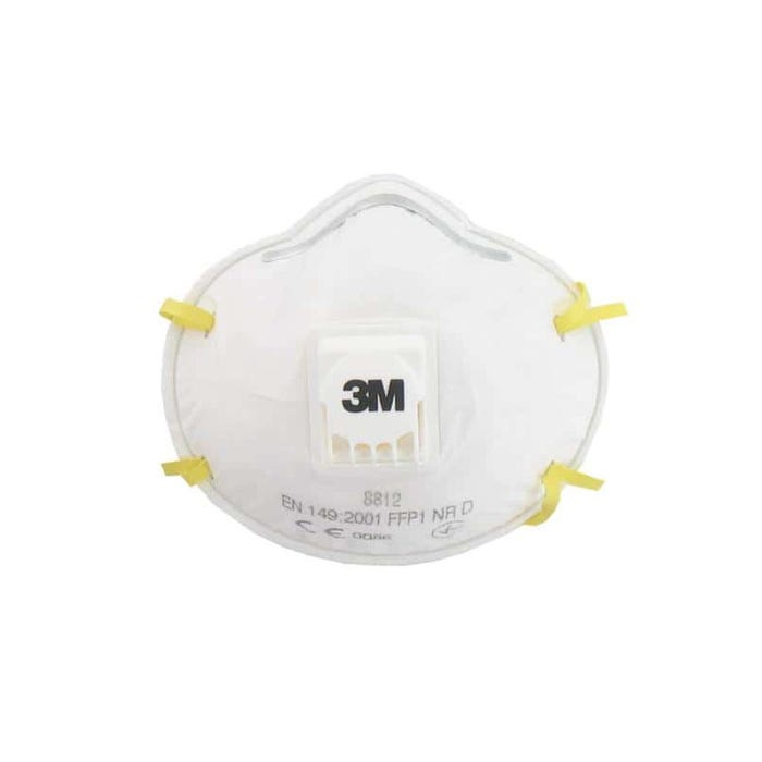 Masque 3M 8812 anti-poussière FFP1 avec soupape x 10