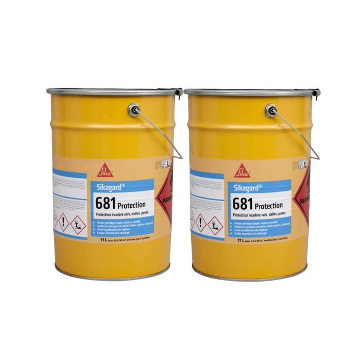 Lot de 2 protections incolores pour sols SIKA Sikagard 681 Protection - 11L