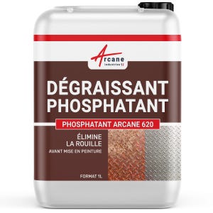 Dérochant Dégraissant phosphatant Accroche peintures - DÉGRAISSANT PHOSPHATANT - 1 L - - ARCANE INDUSTRIES