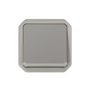 bouton poussoir - no - témoin - gris - composable - legrand plexo 069533l