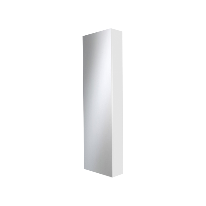 Coffret d'habillage ATOLE 13 modules en acier blanc avec porte miroir - H. utile : 730 mm