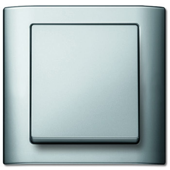 plaque - 1 poste - aqua - aluminium - schneider electric mtn400160