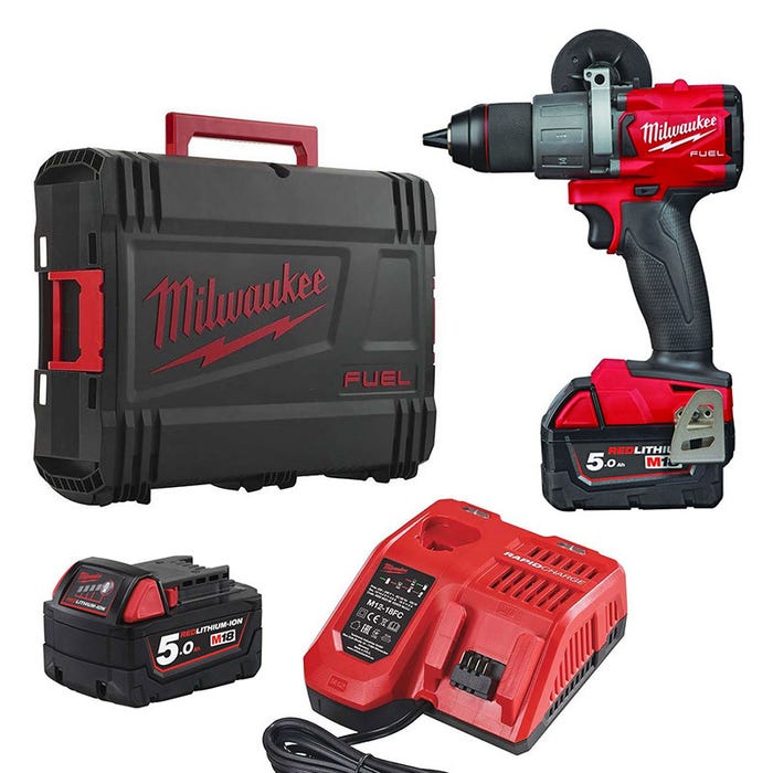 Perceuse à percussion Brushless MILWAUKEE M18 BLPD2-502X 18V - 2 batteries 5.0Ah - 1 chargeur 4933464517