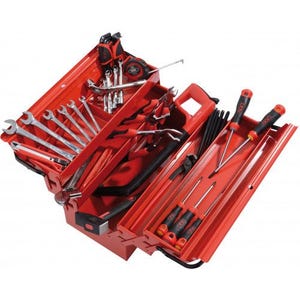 Caisse à outils métallique + 40 outils premier équipement - SAM OUTILLAGE - CP-40N