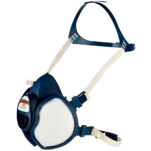 Demi-masque jetable à filtres intégrés 4277 ABE1P3R vapeurs organiques et gaz acides - 3M - 7100113102