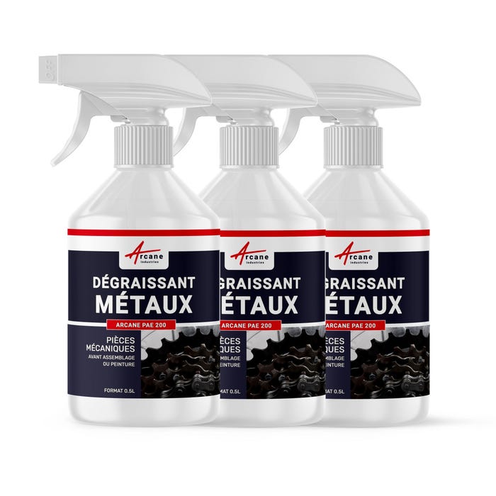 NETTOYANT DÉGRAISSANT TOUS METAUX - 1.5 L (3 x 0.5 L)ARCANE INDUSTRIES