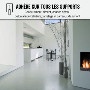Béton Ciré Sol en - Primaire et vernis de finition inclus - 10 m² (en 2 couches) - Chinchilla Gris Beige - ARCANE INDUSTRIES