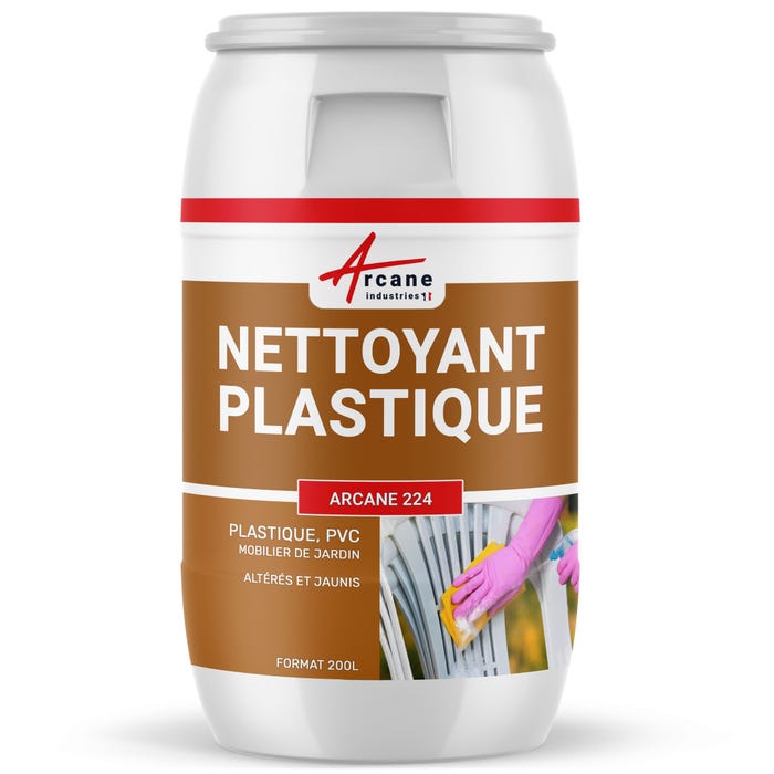 NETTOYANT RÉNOVATEUR PLASTIQUE - 200 L - - ARCANE INDUSTRIES