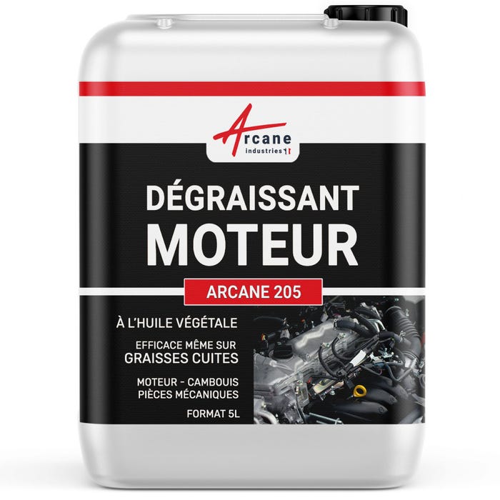 DÉGRAISSANT MOTEURS - Dégraissant moteur graisses épaisses cambouis molykote Ester méthylique de colza, - 5 L - - ARCANE INDUSTRIES