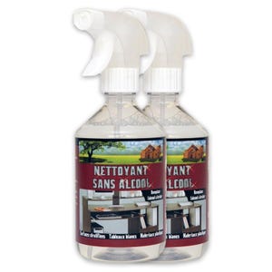 NETTOYANT SANS ALCOOL - Nettoyant PVC stratifié tableau blanc Plastique Ordinateur Téléphone Télévison - 1 L (2 x 0.5 L) - - ARCANE INDUSTRIES
