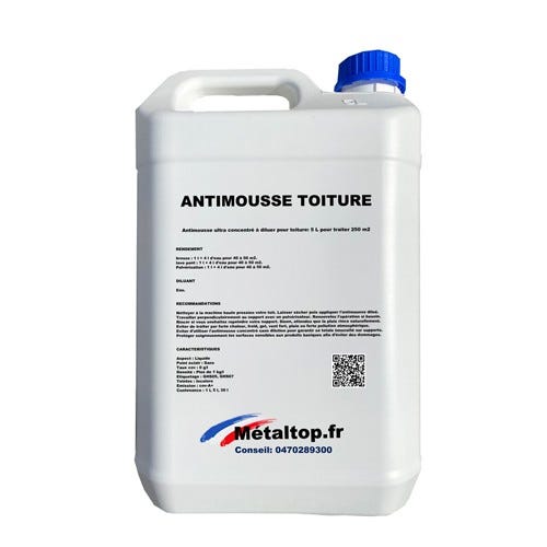 Antimousse Toiture - Metaltop - Incolore - RAL Incolore - Pot 5L