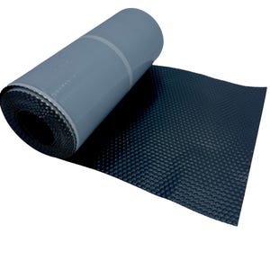 Solin Noir auto-adhesif - Aluminium 30 cm x 5 m - Ral 9005 - en rouleau