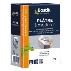 Plâtre poudre fin à modeler boîte de 1kg - BOSTIK - 30604206