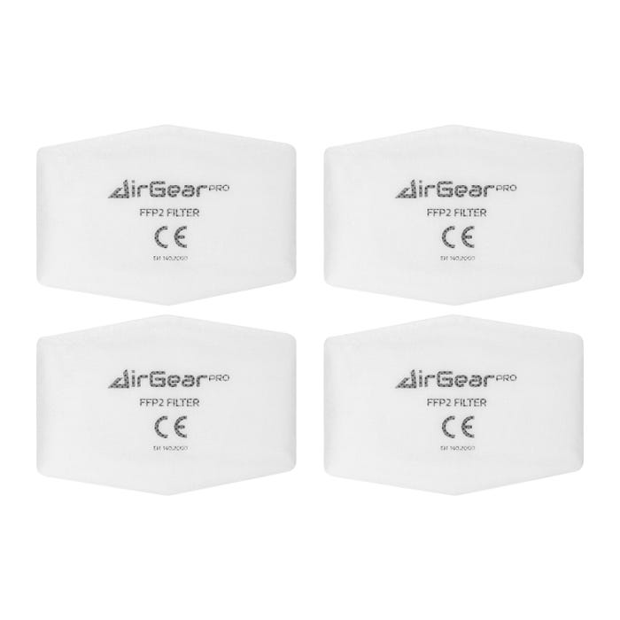 AirGearPro F-200 Filtres pour Masque de Protection Respiratoire D-200, Réutilisable, Anti poussière