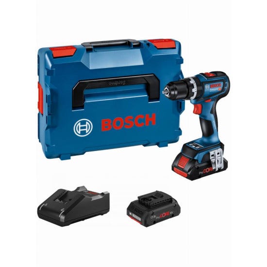 Bosch Professional GSB 18V-90 C -Perceuse-visseuse à percussion sans fil + 2 batteries, + chargeur, + mallette