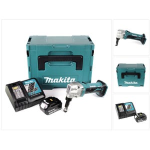 Makita DJN 161 RM1J 18V Grignoteuse sans fil + 1x Batterie 4,0Ah + Chargeur + Coffret Makpac