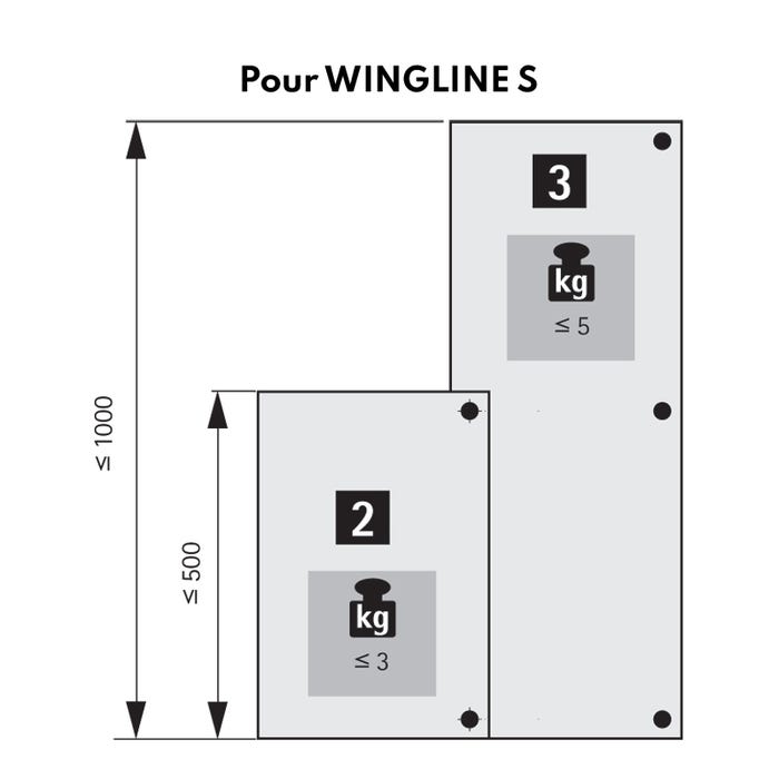 Kit de charnières centrales pour portes pliantes - Fixation : A visser - Quantité : Set de 2 - HETTICH