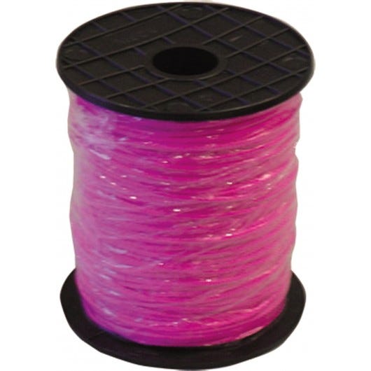MONDELIN - trèsse fluo rose bobine avec flasque - Diamètre 2.5 mm