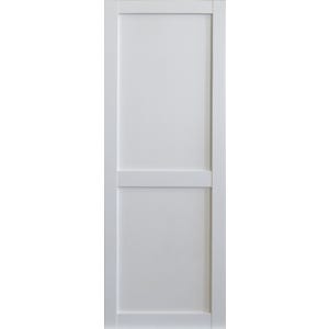 Porte Coulissante Atelier 2 Panneaux Blanc H204 x L83 GD MENUISERIES