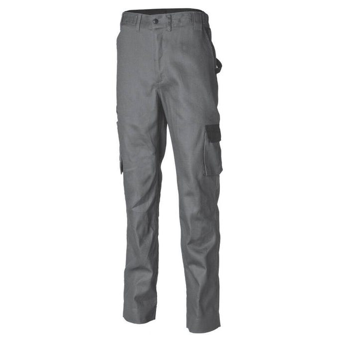 Pantalon de travail 100% coton multipoche Coverguard COMMANDER Gris / Noir XXL