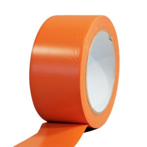 Ruban adhésif PVC orange bâtiment 50 mm x 33 m - 1 rouleau adhésif TECPLAST