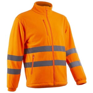 Veste de travail thermique polaire haute visibilité HV Coverguard RITTO Orange Fluo M