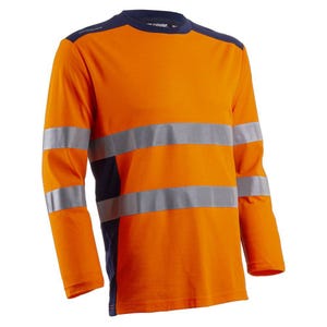 T-shirt de travail haute visibilité HV anti-UV Coverguard RIKKA Orange Fluo L