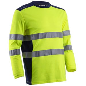 T-shirt de travail haute visibilité HV anti-UV Coverguard RIKKA Jaune Fluo XL