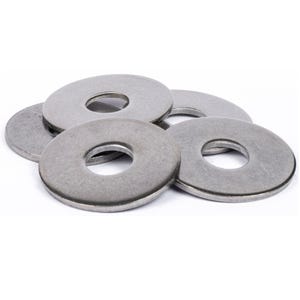 Sachet de rondelles plates Extra Large (LL) inox A4 - 10 pcs - 6 mm