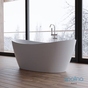 Baignoire îlot ovale NEROON 2.0 blanche 170x80cm, by SPALINA