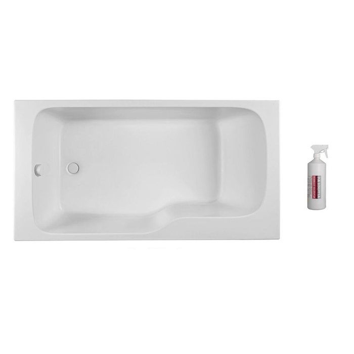 Baignoire bain douche JACOB DELAFON Malice antidérapante + nettoyant | 160 x 85 version gauche