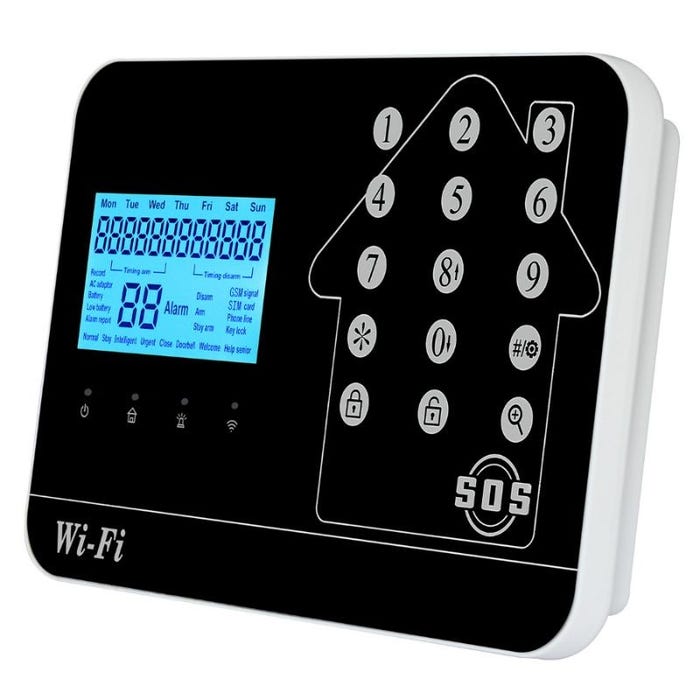 Kit Alarme maison connectée sans fil WIFI Box internet et GSM Futura noire Smart Life - Lifebox - KIT2