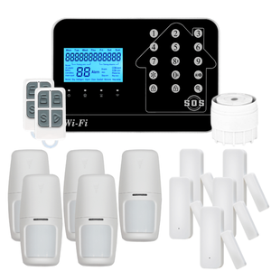 Kit Alarme maison connectée sans fil WIFI Box internet et GSM Futura noire Smart Life - Lifebox - KIT5