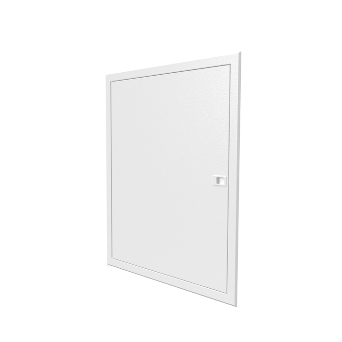 Porte en blanc pour bac encastré 2x13 modules - Finition affleurante - H. hors-tout 711 mm