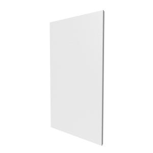 Porte en blanc pour bac encastré 2x13 modules - Finition saillie - H. hors-tout 970 mm